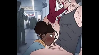 Follando en el tren (animación completa (