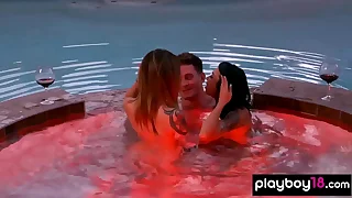 Inked bisex asian slut Kim fucking a nasty dilettante couple