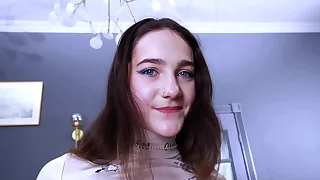 Saggy tits slut Ellie Wain's first interracial double anal nethermost reaches from five black cocks EKS337